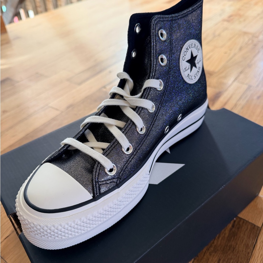 Converse High-Top Sneakers - Glittery Black